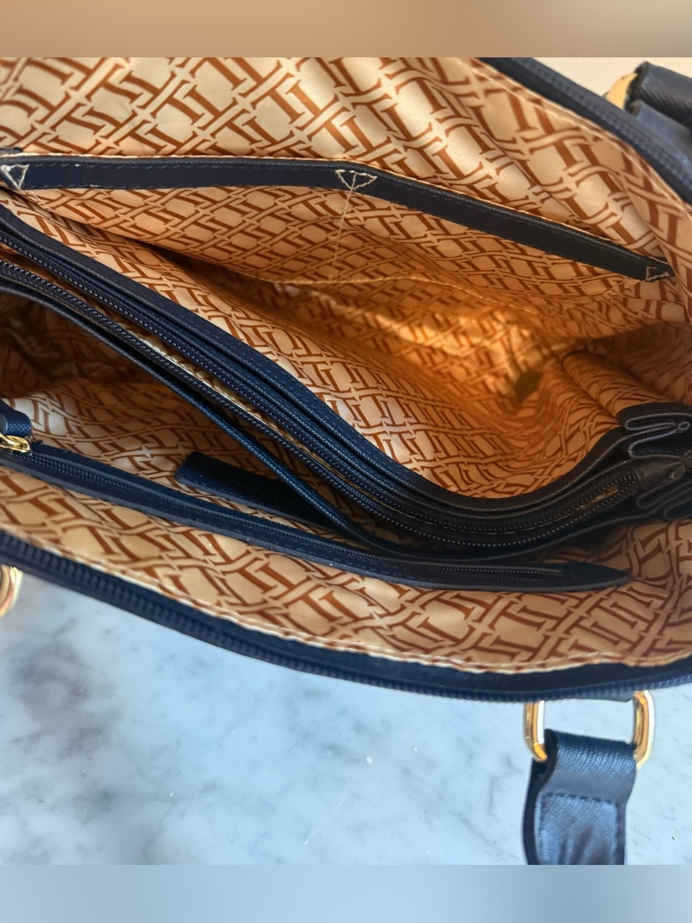Tignanello Clean & Classic Saffiano Leather Satchel Handbag - Picture 7 of 10